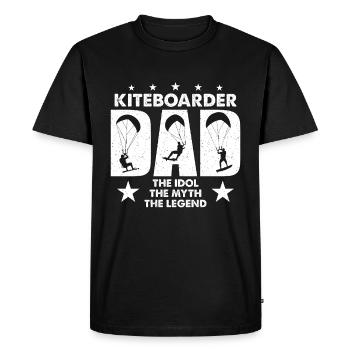 Kiteboarder Papa L’idole Le mythe Le kite surfeur - T-shirt Premium bio Homme - noir - Devant - Nico (187cm)
