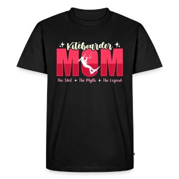 Kiteboarder Maman L’Idole L’Amateur de Kitesurf - T-shirt Premium bio Homme - noir - Devant - Nico (187cm)