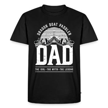 Dragon Boat Paddler Dad The Idol Loves Paddling - Men's Premium Organic T-Shirt - black - Front - Nico (187cm)