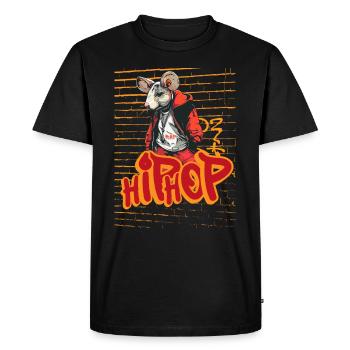 Urban Streetwear Hip Hop Graffiti Souris Graphique - T-shirt Premium bio Homme - noir - Devant - Nico (187cm)