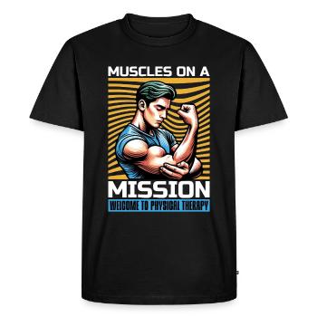 Physiothérapeute Muscles Un travailleur de la santé - T-shirt Premium bio Homme - noir - Devant - Nico (187cm)