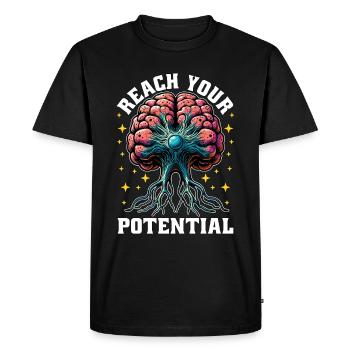 Neurosurgeon Reach Your Potential Neuroscientist - Men's Premium Organic T-Shirt - black - Front - Nico (187cm)