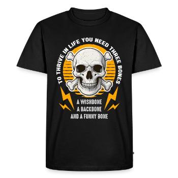 Un chirurgien orthopédiste s’épanouira en physiothérapie - T-shirt Premium bio Homme - noir - Devant - Nico (187cm)
