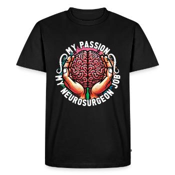 Neurosurgeon My Passion My Neurologist Doctor - Men's Premium Organic T-Shirt - black - Front - Nico (187cm)