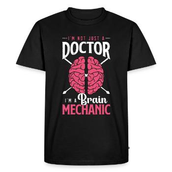 Neurochirurgien Je ne suis pas seulement un médecin, je suis neurologue - T-shirt Premium bio Homme - noir - Devant - Nico (187cm)