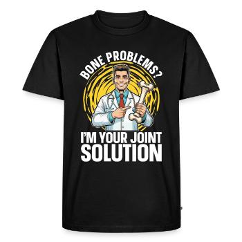 Chirurgien orthopédiste Problèmes osseux Je suis votre médecin - T-shirt Premium bio Homme - noir - Devant - Nico (187cm)