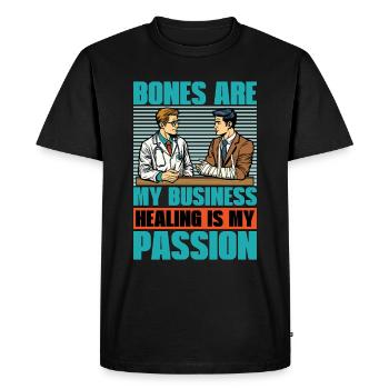 Chirurgien orthopédique Les os sont mon docteur en orthopédie - T-shirt Premium bio Homme - noir - Devant - Nico (187cm)