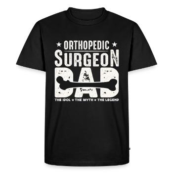 Chirurgien orthopédiste Papa L’idole L’orthopédiste - T-shirt Premium bio Homme - noir - Devant - Nico (187cm)