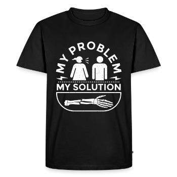Chirurgien orthopédiste Mon problème Mon pictogramme Papa Maman - T-shirt Premium bio Homme - noir - Devant - Nico (187cm)