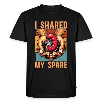 Chirurgie de transplantation J’ai partagé mon agent de santé de rechange - T-shirt Premium bio Homme - noir - Devant - Nico (187cm)