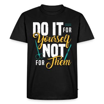 Plastic Surgery Do It For Yourself Esthetician - Men's Premium Organic T-Shirt - black - Front - Nico (187cm)
