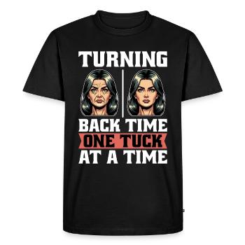 Plastic Surgery Turning Back Time Cosmetic Nurse - Men's Premium Organic T-Shirt - black - Front - Nico (187cm)