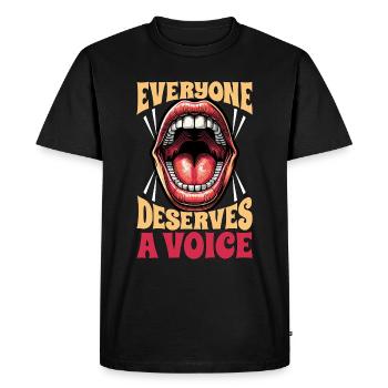 Speech Therapy Everyone Deserves A Physiotherapist - Men's Premium Organic T-Shirt - black - Front - Nico (187cm)