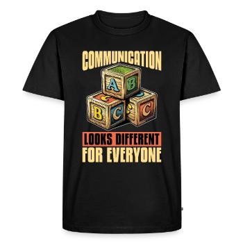 Speech Therapy Communication Looks Physiotherapist - Men's Premium Organic T-Shirt - black - Front - Nico (187cm)