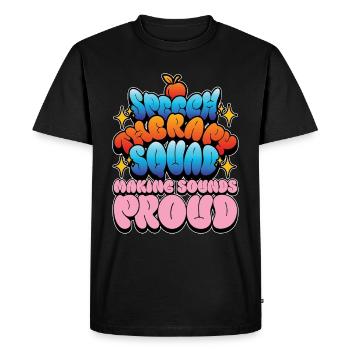 Speech Therapy Squad Making Language Therapist - Men's Premium Organic T-Shirt - black - Front - Nico (187cm)