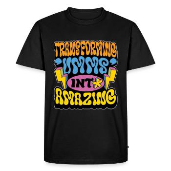 Speech Therapy Transforming um Physiotherapist - Men's Premium Organic T-Shirt - black - Front - Nico (187cm)