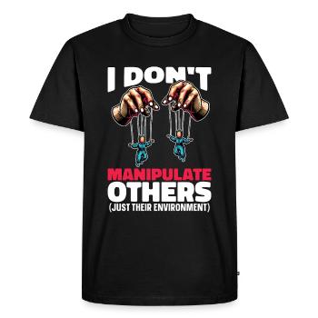 Thérapeute comportementale Je ne manipule pas Thérapeute - T-shirt Premium bio Homme - noir - Devant - Nico (187cm)