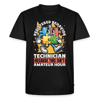 Thérapie comportementale Psychologie comportementale enregistrée - T-shirt Premium bio Homme - noir - Devant - Nico (187cm)