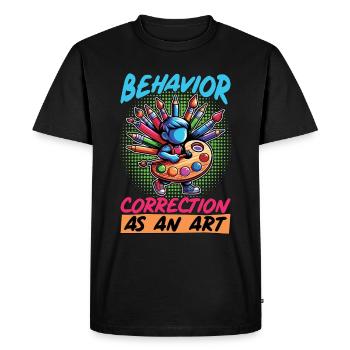 Thérapeute comportemental Thérapeute de correction du comportement - T-shirt Premium bio Homme - noir - Devant - Nico (187cm)