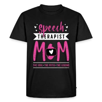 Speech Therapist Mom The Idol Speech Pathologist - Men's Premium Organic T-Shirt - black - Front - Nico (187cm)