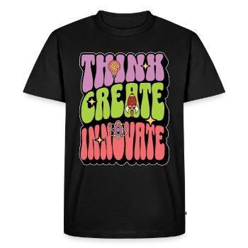 STEM Teacher Think Create Innovate STEM Education - Men's Premium Organic T-Shirt - black - Front - Nico (187cm)