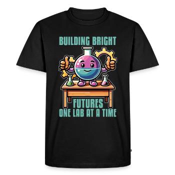 STEM Teacher Building Bright Futures STEM Educator - Men's Premium Organic T-Shirt - black - Front - Nico (187cm)