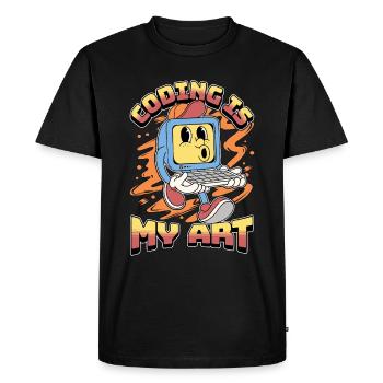 Coder Coding Is My Art Software Engineering Coders - Men's Premium Organic T-Shirt - black - Front - Nico (187cm)