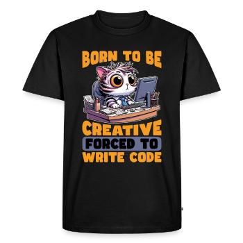 Coder Born To Be Creative Web Developer Coders - Men's Premium Organic T-Shirt - black - Front - Nico (187cm)