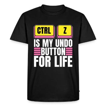 Codeur Ctrl + Z est mon bouton d’annulation Développeur Web - T-shirt Premium bio Homme - noir - Devant - Nico (187cm)