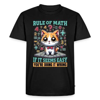 Mathematician Rule Of Math Statistician Math Tutor - Men's Premium Organic T-Shirt - black - Front - Nico (187cm)