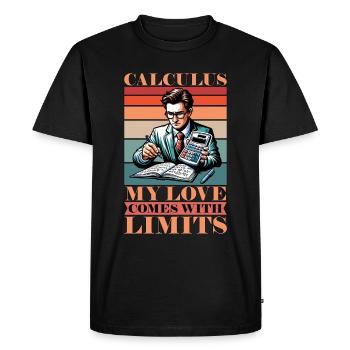 Mathématicien Calcul Mon amour vient Statistiques - T-shirt Premium bio Homme - noir - Devant - Nico (187cm)