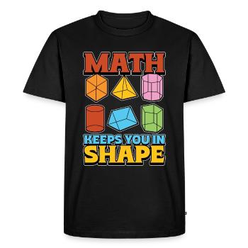 Mathématicien Les mathématiques vous maintiennent dans la géométrie de forme - T-shirt Premium bio Homme - noir - Devant - Nico (187cm)