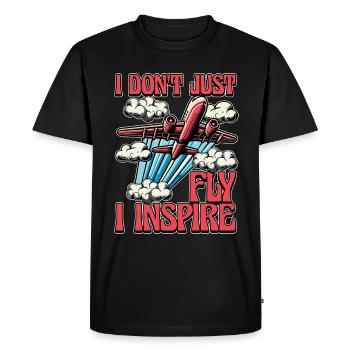 Instructeur de vol Je ne pilote pas seulement École de pilotage - T-shirt Premium bio Homme - noir - Devant - Nico (187cm)
