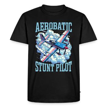 Le pilote de voltige aérienne adore les manœuvres de voltige - T-shirt Premium bio Homme - noir - Devant - Nico (187cm)