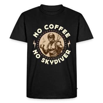 Skydiver No Coffee No Base Jumping Coffee Lover - Men's Premium Organic T-Shirt - black - Front - Nico (187cm)