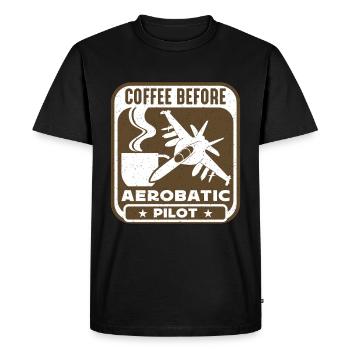 Aerobatic Pilot Coffee Glider Pilot Coffee Lover - Men's Premium Organic T-Shirt - black - Front - Nico (187cm)