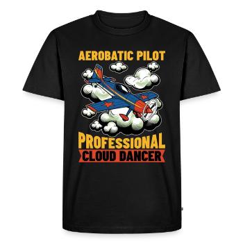 Pilote de voltige professionnel Cloud Dancer Aviation - T-shirt Premium bio Homme - noir - Devant - Nico (187cm)