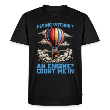 Vol en montgolfière sans aviation - T-shirt Premium bio Homme - noir - Devant - Nico (187cm)