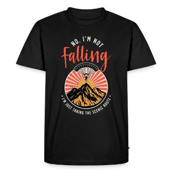 Paragliding No I'm Not Falling I'm Just Skydiving - Men's Premium Organic T-Shirt - black - Front - Nico (187cm)