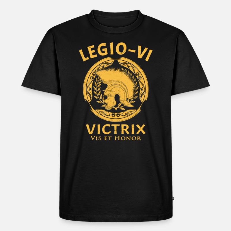 Legio VI Victrix - Männer Premium Bio T-Shirt - Schwarz