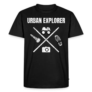 Urban Explorer a perdu des caches Urbexing - T-shirt Premium bio Homme - noir - Devant - Nico (187cm)