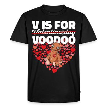 Cadeau d’amour de poupée vaudou de la Saint-Valentin - T-shirt Premium bio Homme - noir - Devant - Nico (187cm)