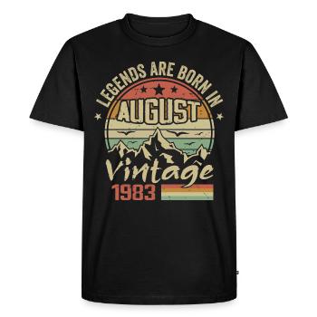 August 1983 Anniversary 1983 - Legends August 1983 - Men's Premium Organic T-Shirt - black - Front - Nico (187cm)
