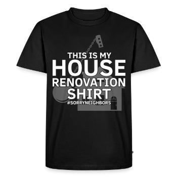 Démolition et rénovation de maisons - T-shirt Premium bio Homme - noir - Devant - Nico (187cm)