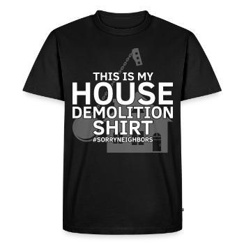 Conception de démolition de maisons et rénovation de maisons - T-shirt Premium bio Homme - noir - Devant - Nico (187cm)