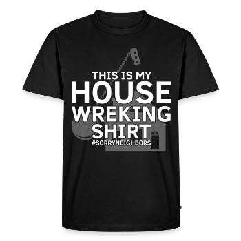 Conception de démolition de maisons et rénovation de maisons - T-shirt Premium bio Homme - noir - Devant - Nico (187cm)