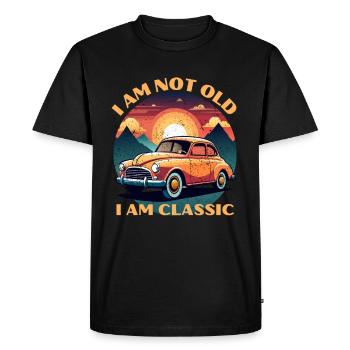 I Am Not Old I Am Classic - Men's Premium Organic T-Shirt - black - Front - Nico (187cm)