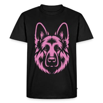 Pink Shepherd – Playful Shepherd Design - Men's Premium Organic T-Shirt - black - Front - Nico (187cm)
