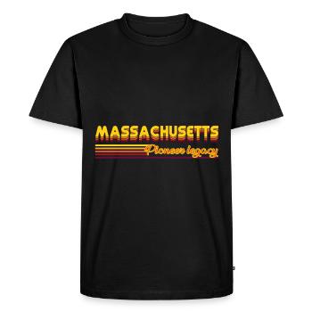 cool Massachusetts USA states design - Men's Premium Organic T-Shirt - black - Front - Nico (187cm)