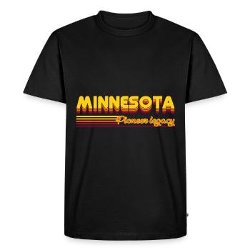 cool Minnesota USA states design - Men's Premium Organic T-Shirt - black - Front - Nico (187cm)